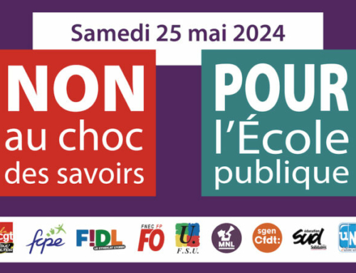 25 mai : Non au choc des savoirs, pour l’école publique ! Réussir la mobilisation